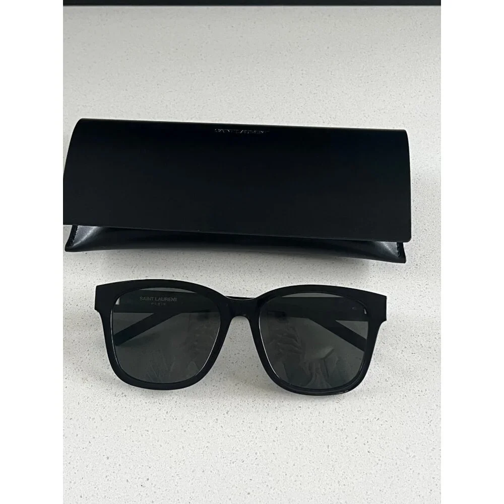Saint Laurent SLM68 Black Grey Sunglasses - Picture 3 of 10